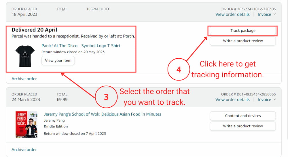 Amazon order tracking 2