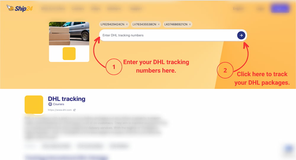 DHL tracking