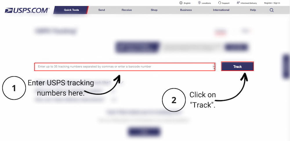 suivre les colis sur le site Web de l'USPS